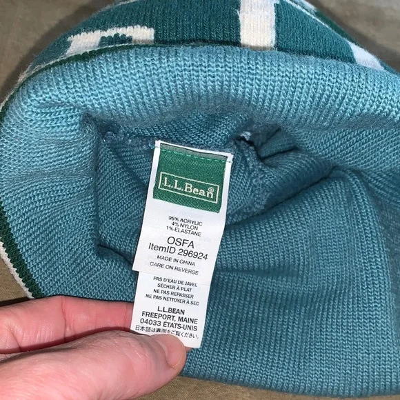 L.L. Bean Katahdin pin beanie hat Size OSFA Mountain Unisex Beanie - Picture 3 of 3